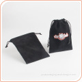 Wholesale hemp bag black small cotton bags with drawstrings